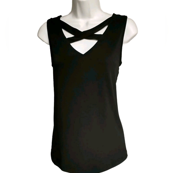 Nine West Cross-Front Sleeveless Top Size Small - Picture 1 of 6